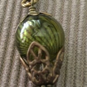 Steampunk Glass Orb necklace
